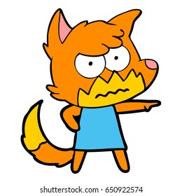 cartoon annoyed fox