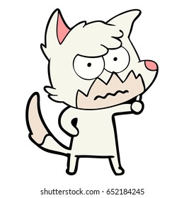 cartoon annoyed fox