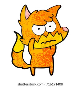 cartoon annoyed fox