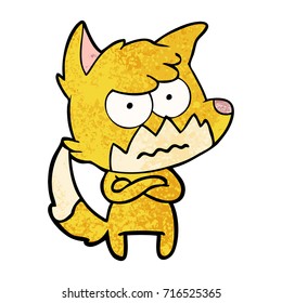 cartoon annoyed fox
