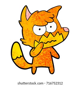 cartoon annoyed fox