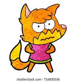 zorro molesto de dibujos animados