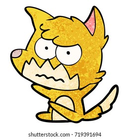 cartoon annoyed fox