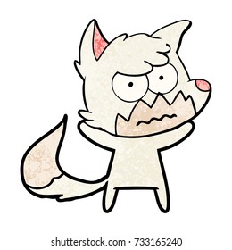 cartoon annoyed fox