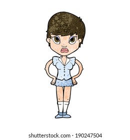 cartoon annoyed girl