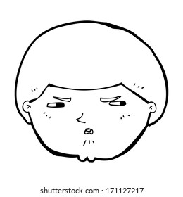 cartoon annoyed man
