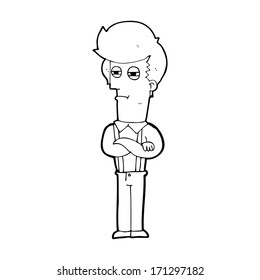 cartoon annoyed man