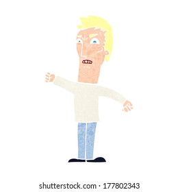 caricatura de un hombre molesto