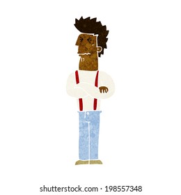 caricatura de un hombre molesto