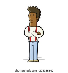 Cartoon-ärgerlicher Mann