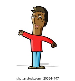 caricatura de un hombre molesto