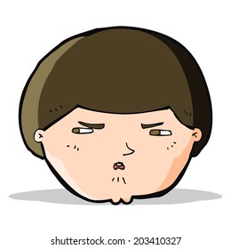 cartoon annoyed man