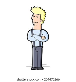 caricatura de un hombre molesto