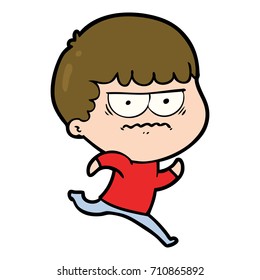 cartoon annoyed man