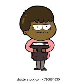cartoon annoyed man