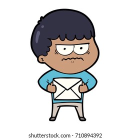 caricatura de un hombre molesto
