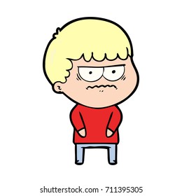 cartoon annoyed man