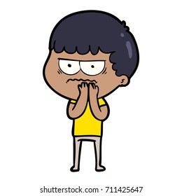 caricatura de un hombre molesto