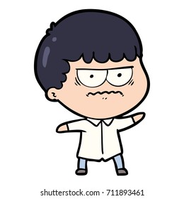 cartoon annoyed man