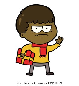 cartoon annoyed man