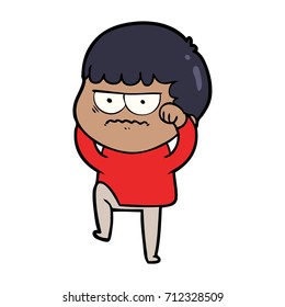 cartoon annoyed man