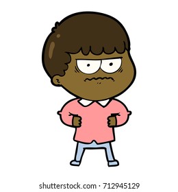 cartoon annoyed man