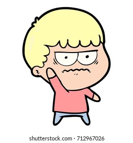 cartoon annoyed man