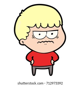 caricatura de un hombre molesto