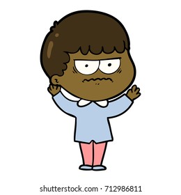 cartoon annoyed man