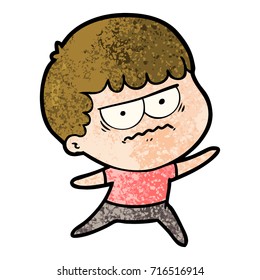 caricatura de un hombre molesto