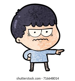 cartoon annoyed man