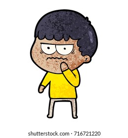 desenho animado homem irritado
