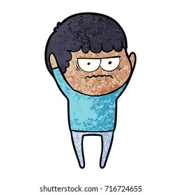 caricatura de un hombre molesto