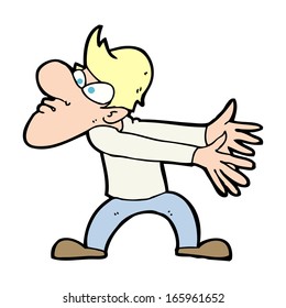cartoon annoyed man gesturing
