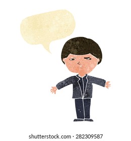 cartoon annoyed man with speech bubble