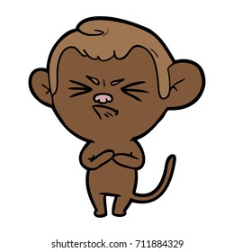 cartoon annoyed monkey