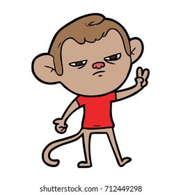 cartoon annoyed monkey