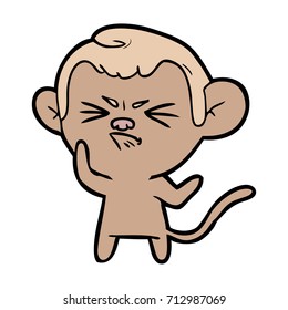 cartoon annoyed monkey