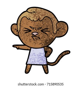 cartoon annoyed monkey