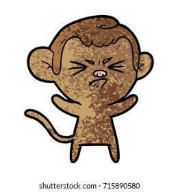 cartoon annoyed monkey
