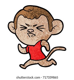 cartoon annoyed monkey