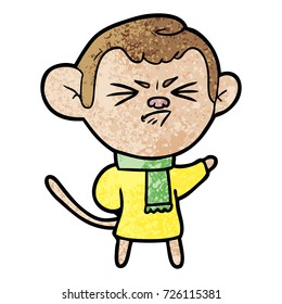 cartoon annoyed monkey