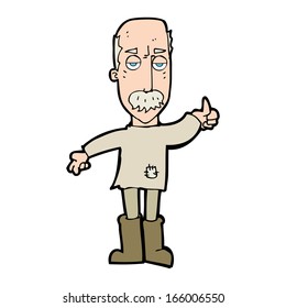 cartoon annoyed old man