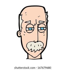 Cartoon ärgerte alte Mann