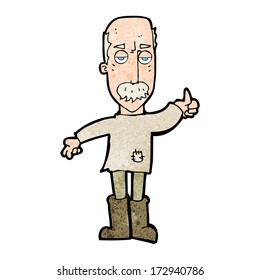 Cartoon ärgerte alte Mann