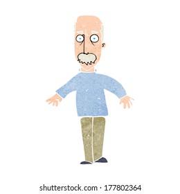 cartoon annoyed old man