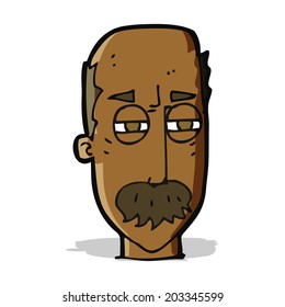 Cartoon ärgerte alte Mann