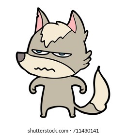 cartoon annoyed wolf