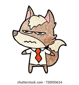 cartoon annoyed wolf