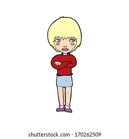 cartoon annoyed woman